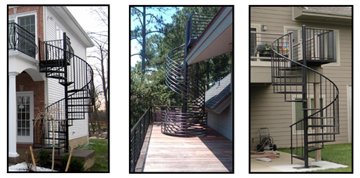 spiral stairs are great for decks!